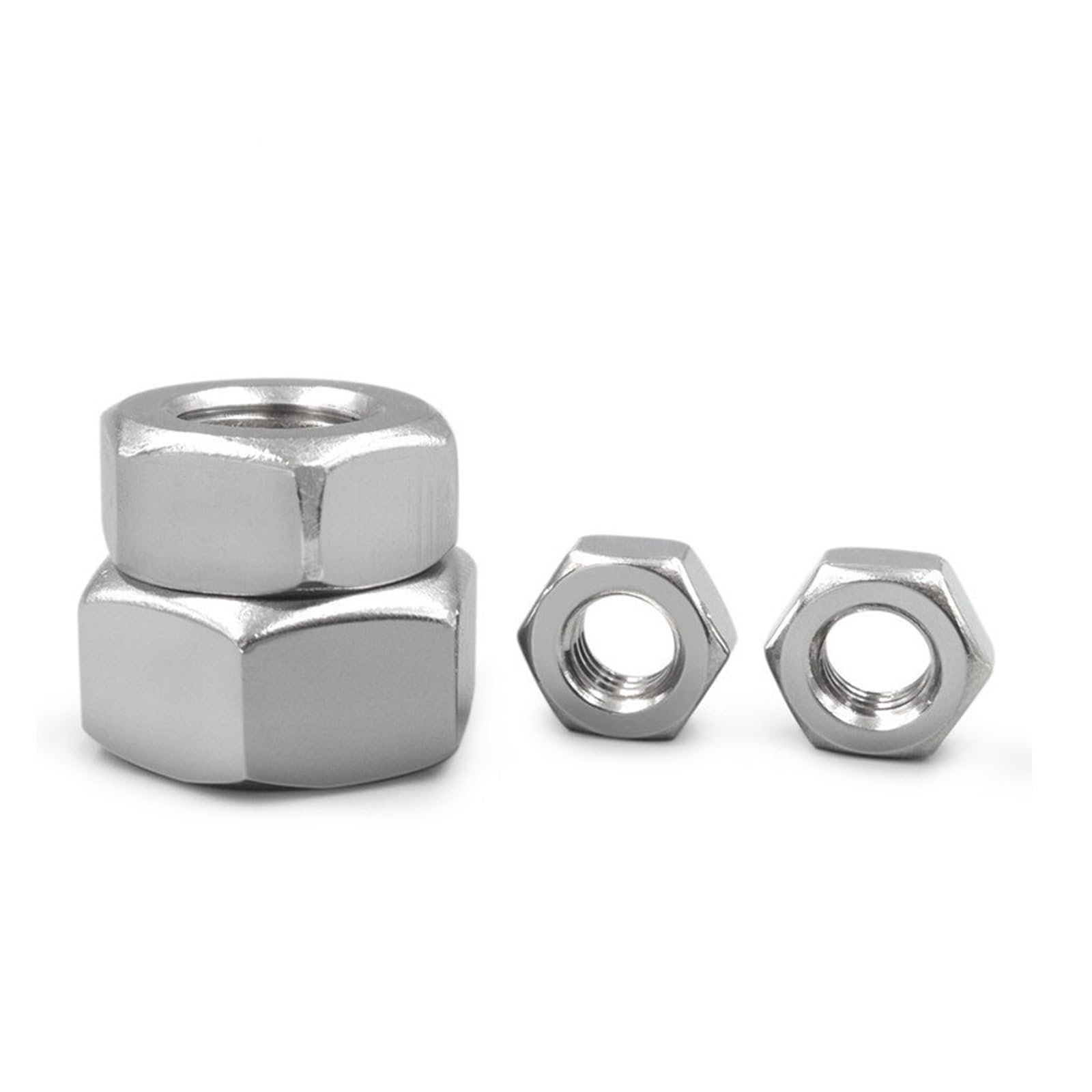 Metryczne nakrętki mocujące ze stali nierdzewnej 304 DIN934 M1,2 do M20 do mechanicznego montażu sprzętu(10PCS-M18-304)