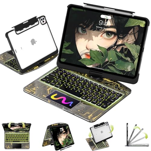 iPad 10.2インチ マジックキーボード ケース 日本語配置 360度回転式 Amazon.co.jp: DODOLIVE iPad用 キーボードケース Pro 11 インチ（M4