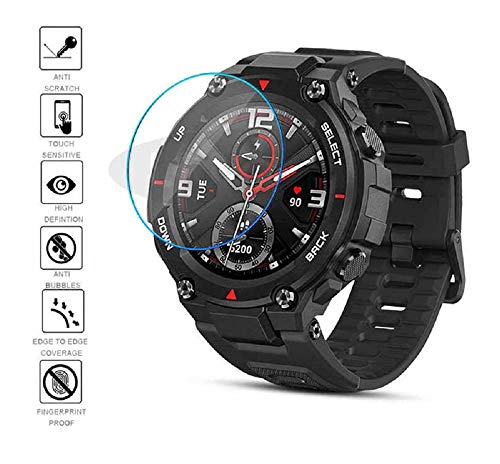 Películas de VIDRO protetora compatíveis com Amazfit, Screen Protector, 2 Pcs - Nandos-Store (Transp