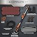 Drywall Electric Sander Machine - Handheld Disc Sander Power Tools with Pole Extension, Dust Collector Bag and Vacuum Attachment