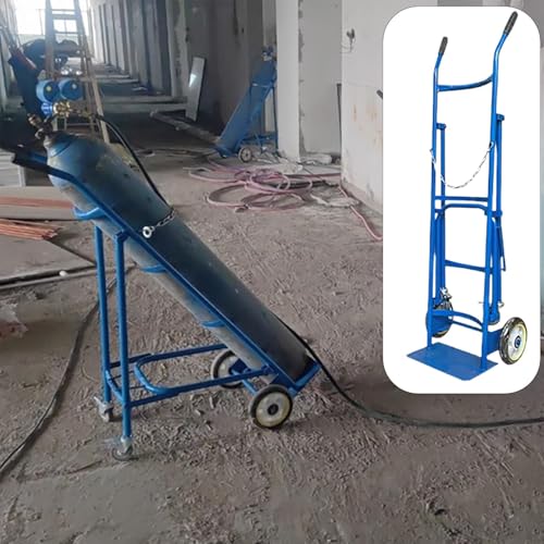 ZIMGOD Oxygen Tank Holder Folding Oxygen Canister Rack Intdoor Outdoor, Durable Steel Oxygen Tanks Storage Rack, Portable Cylinder Holder for Laboratory Factory School