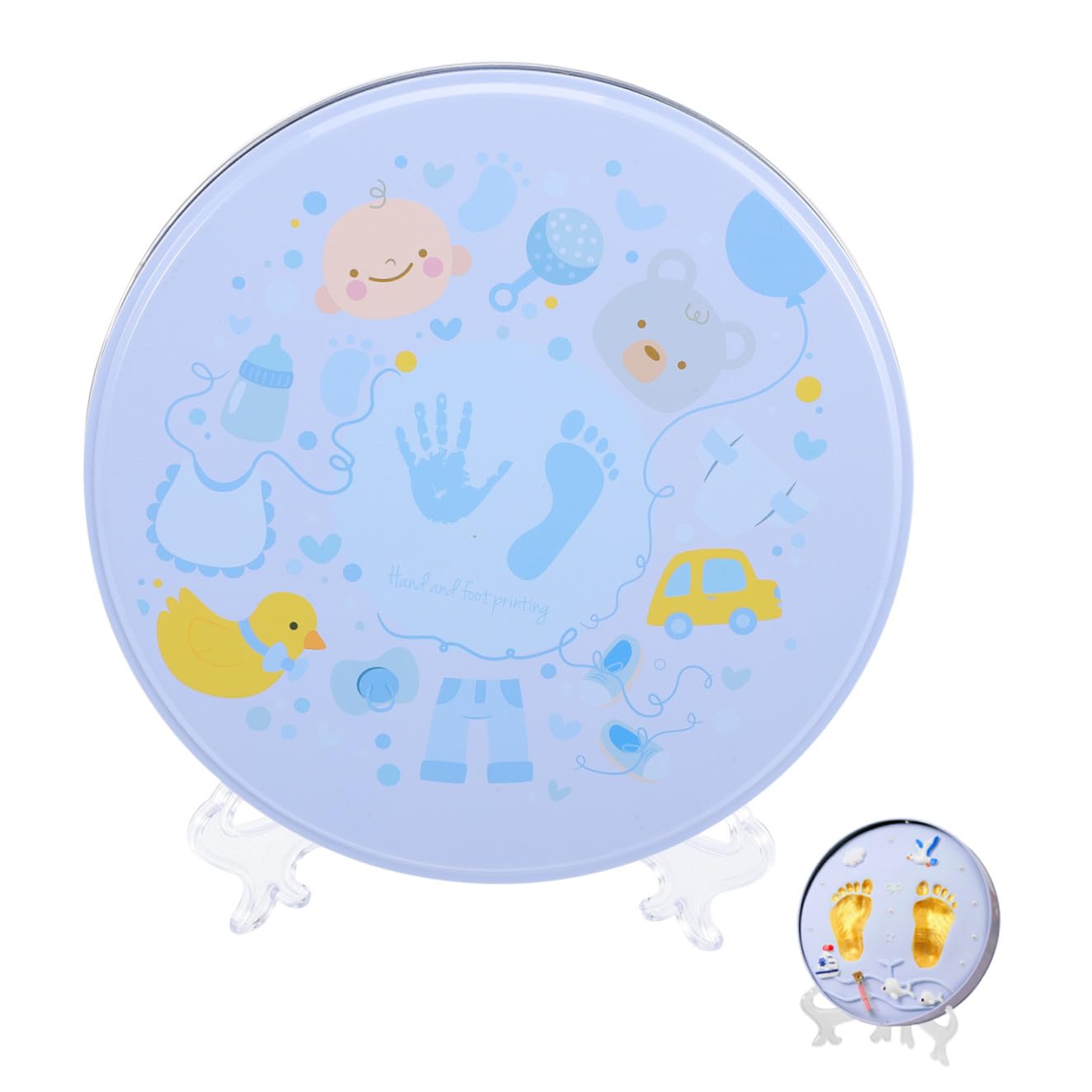 HEMOTON para Bebés Recién Nacidos Kit de Huellas de Manos de Bebé Molde de Fundición de Huellas de Recuerdo