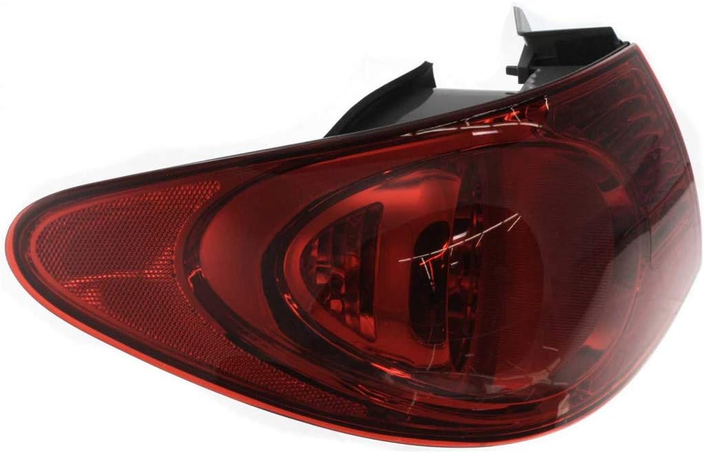 CarLights360 For Hyundai Elantra 2007 2008 2009 2010 Tail Light Assembly Outer Driver Side DOT Certified | HY2804108 | 92401-2H050