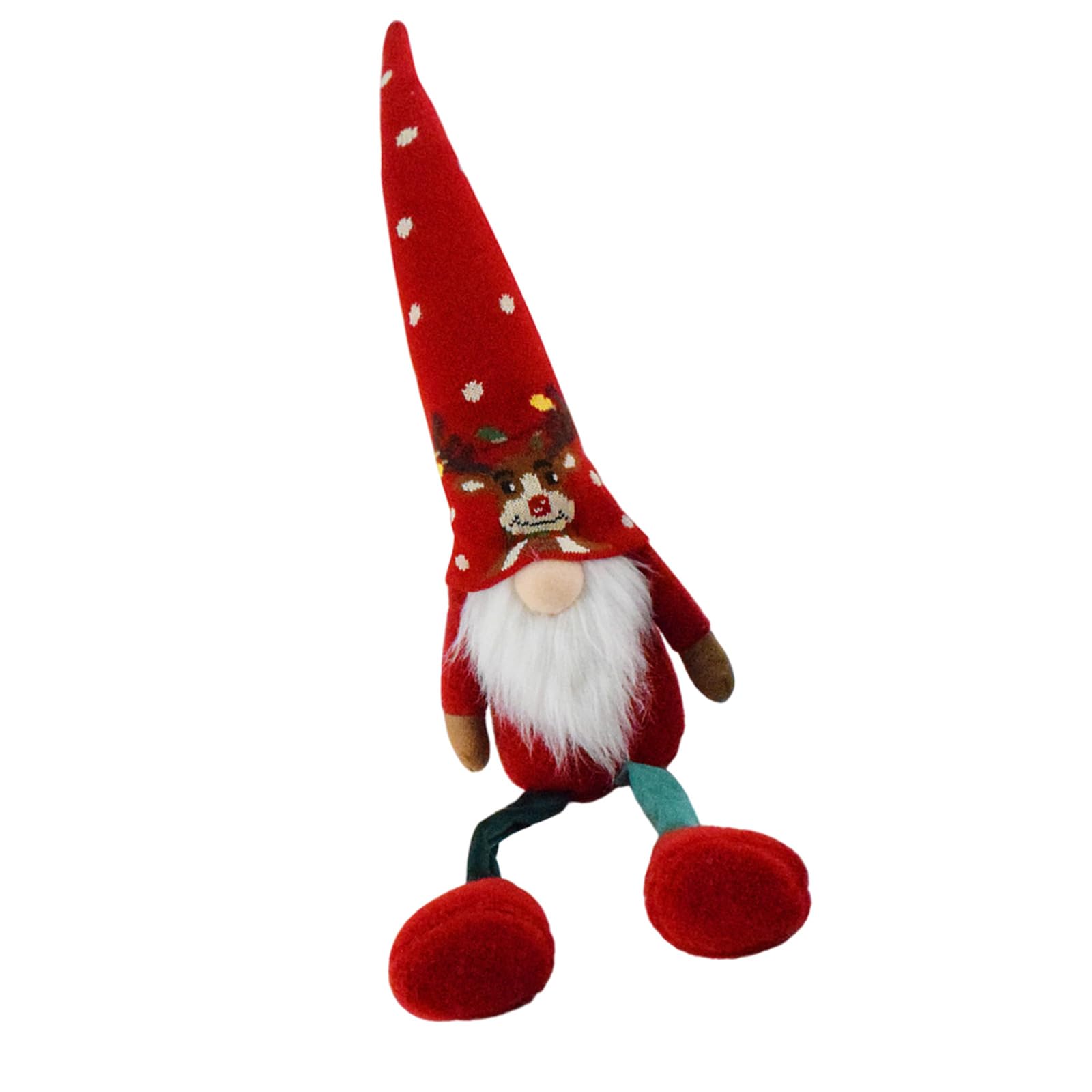 Nucelit Knitted Gnomes Figurines for Christmas Table Decors Festival Reindeer Designs for Home and Holiday Parties Gnomes Figurines