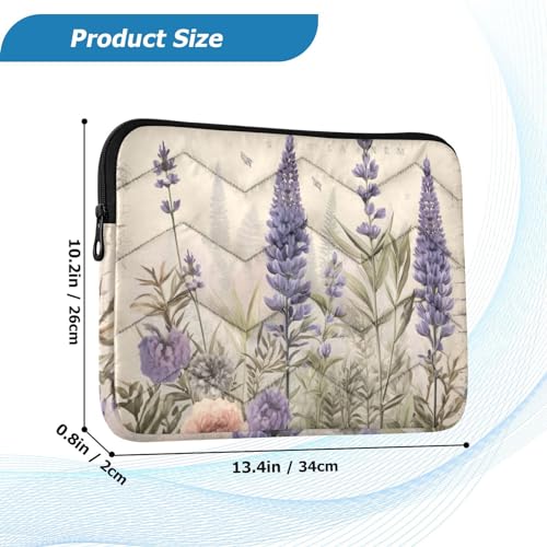 Funda para portátil retro lavanda para laptops de 13-14 pulgadas miniatura 3