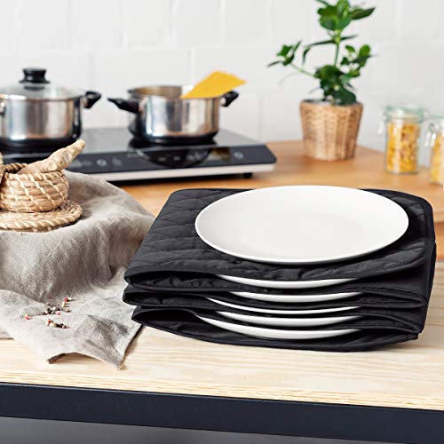 Navaris XXL Tellerwärmer elektrisch - 34 x 30 x 3 cm - für bis zu 10 Teller mit je 32 cm Durchmesser - 200 Watt - Gastro Teller Wärmer in Schwarz – Bild 7