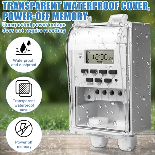 Interrupteur à relais programmable 220V avec minuterie numérique LCD et minuteur 10A - 4