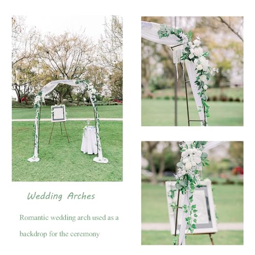 Arco de metal para jardín ideal para crear románticos senderos de rosas 4