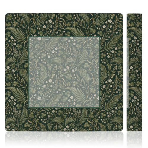 LZYRF Mahjong Game Mat 31.5x31.5in Vintage Fern Floral Print Non Slip Rubber Pad by LZYRF - Used condition - US$29.29
