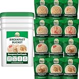 Valley Food Storage 120 Serving Breakfast Bucket | Emergency Food Supply with Easy Prep Breakfast Meals | 25 Year Shelf Life | Camping Food, Prepper Supplies & Long Term Storage | Packaged in USA