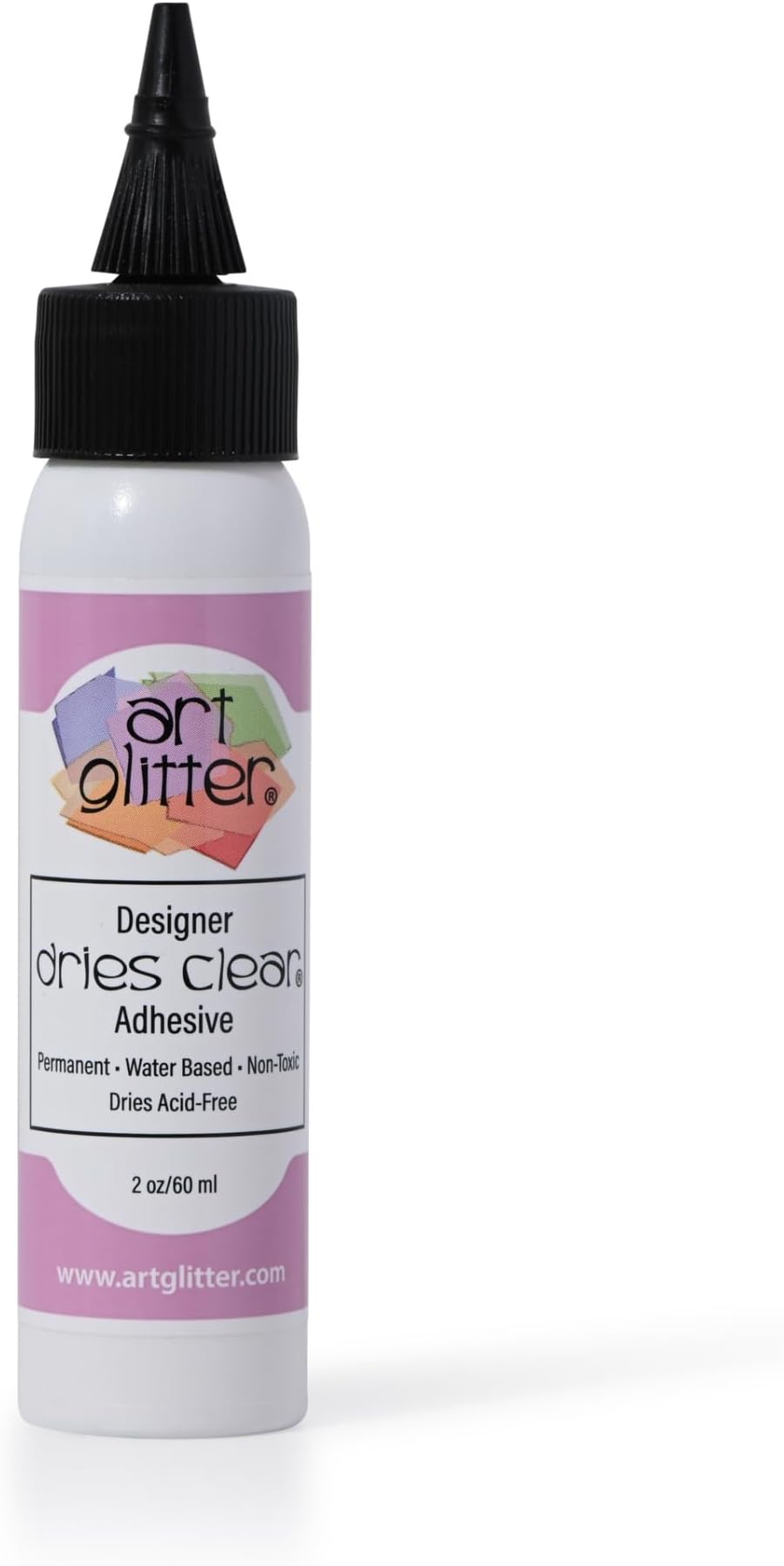 Art Institute Glitter Designer Dries Clear Craft Glue, 2oz Bottle – Acid-Free Precision Glue for DIY Crafts