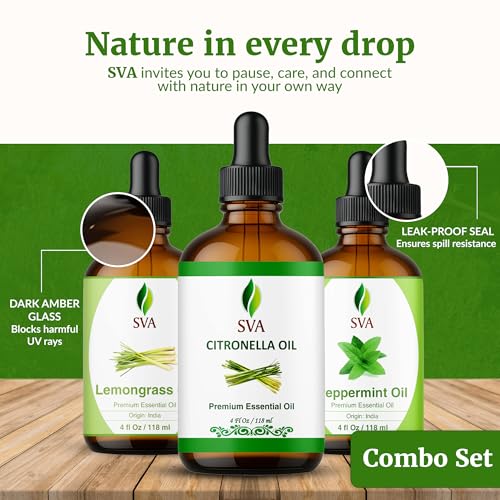 Aceites esenciales Citronela, Hierba limón y Menta 4 oz Pack miniatura 7