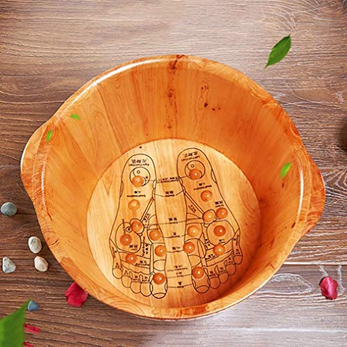 Spa de pies de madera maciza natural con tapa para relajación miniatura 3
