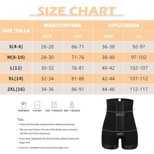 Shaperin Tummy Control Shapewear For Women Faja Shorts High Waist Body Shaper Butt Lifter Panties Shorts Thigh Slimmer (Small,Black) #TOP5