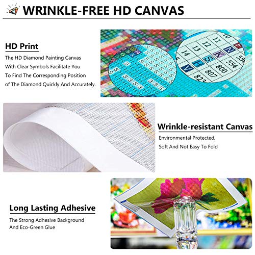 Bougimal 5D Diamond Painting Pier Full Boor Set, 40X50cm DIY 5D Diamond Schilderij Canvas Wall Decor Stickers voor… - Afbeelding 5