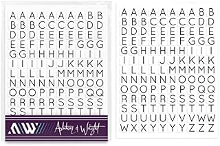 Ashton and Wright - A-Z Alphabetical Letter Stickers - 260 Easy Peel Labels - 8 x 8mm
