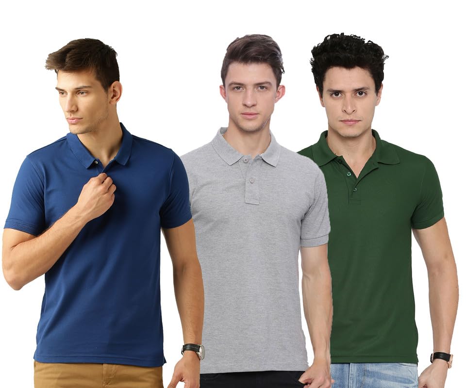 Cotton Blend Polo Tshirt-Pack of 3 (JV16_Polo_C3_RBGYBG_38)_PT-picture-15