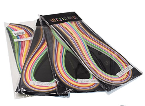 RayLineDo® DIY Party Decoration Quilling Paper Strips Quilling Art Strips 720 Strips 36 Colors Quilling Paper Set 54cm Length 3/5/ 7/10 mm Width, 4 Sets