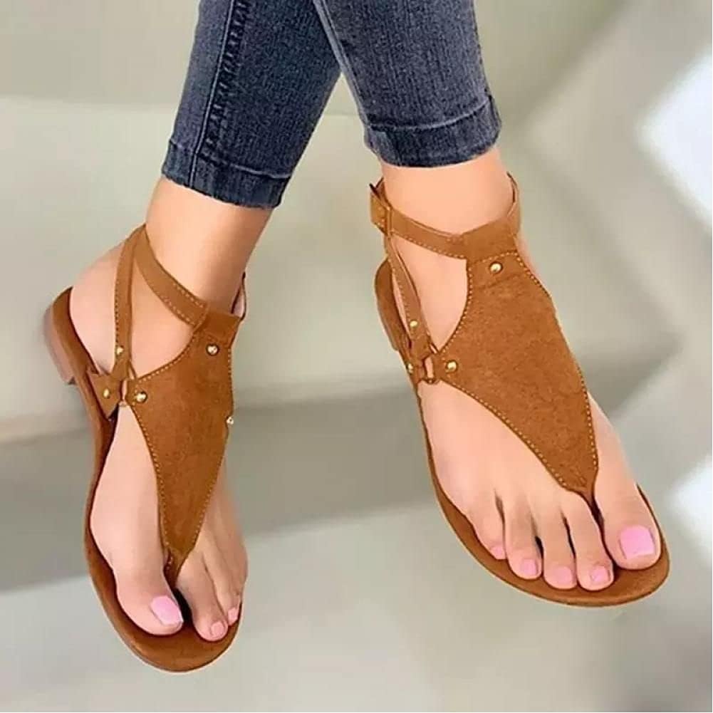 Women Sandals Summer Outdoor Beach Flip-Flop Sandals Solid Fashion Gladiator Sandals Women Flats Casual Ladies Shoes