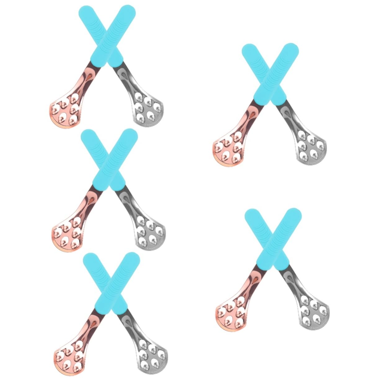 Ipetboom 10pezzi Raschietti Per Lingua Acciaio Inossidabile Con Manico Strumenti Per La Pulizia Della Lingua Per Rimuovere Alito Cattivo e Migliorare La Salute Orale Design Ergonomico Per