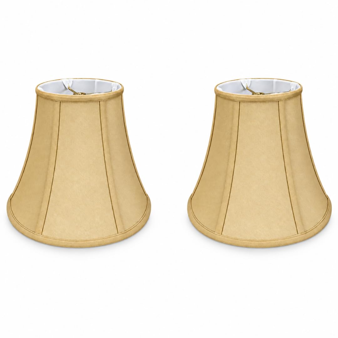 Royal Designs, Inc. BSO-704-14AGL-2 True Bell Basic Lamp Shade, 7 x 14 x 11.5, Antique Gold, 2-Pack
