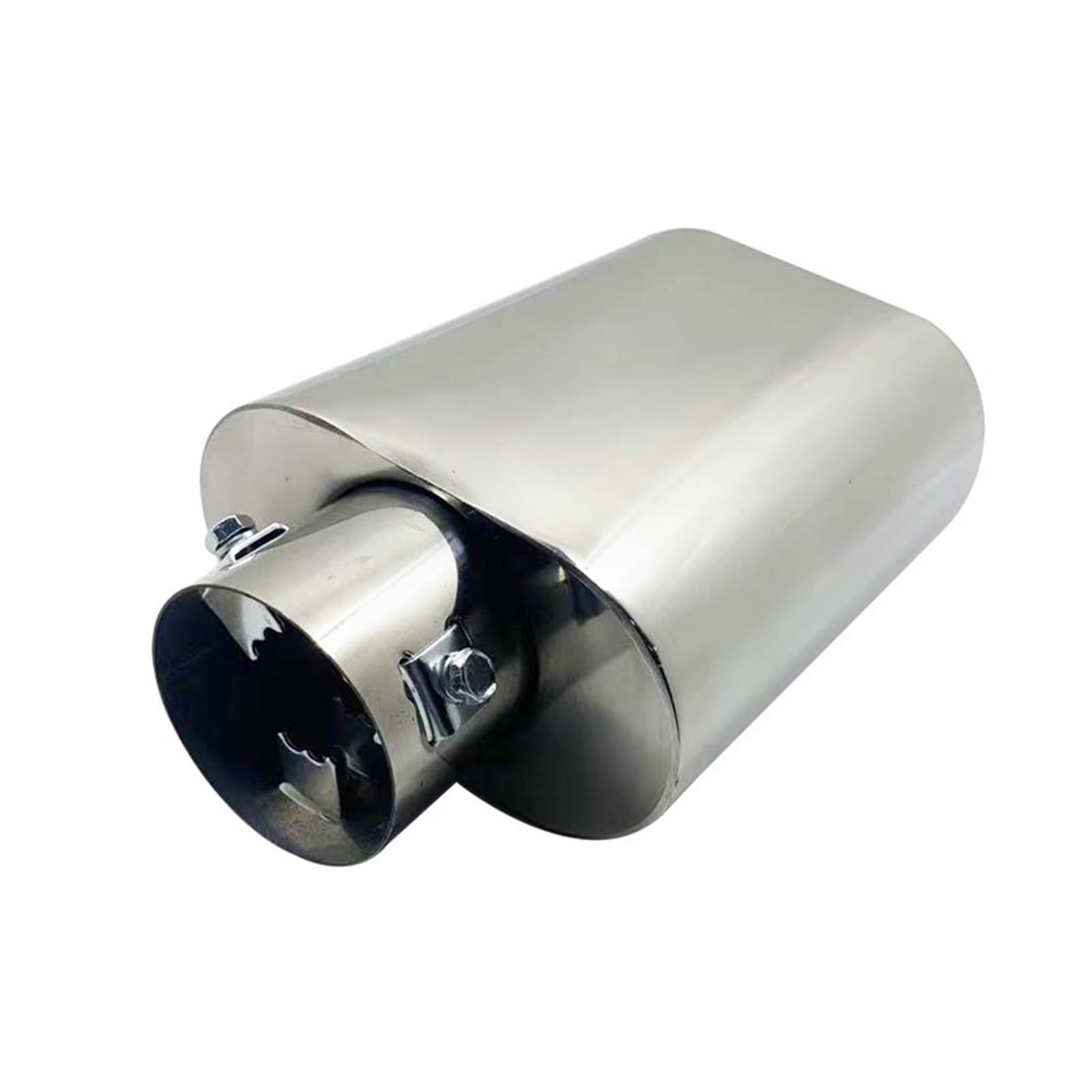 Tubo escape coche Puntas de silenciador para escape coche cuadrado Universal tubo para acero inoxidable(Prata)