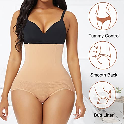 Image of Werena Tummy Control Shapewear Underwear for Women High Waisted Body Shaper Panties Shaping Briefs