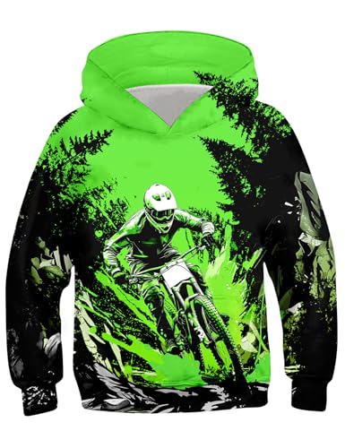Image of TUONROAD Boys Hoodies 3D Graphic Sweatshirt Lightweight Pullover 6-16T cool