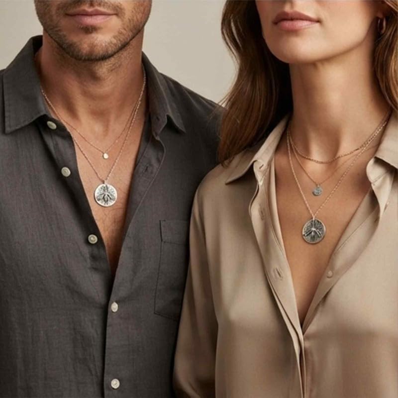 Collana replica greca con ape in argento sterling 925 |WW_NLC_02531