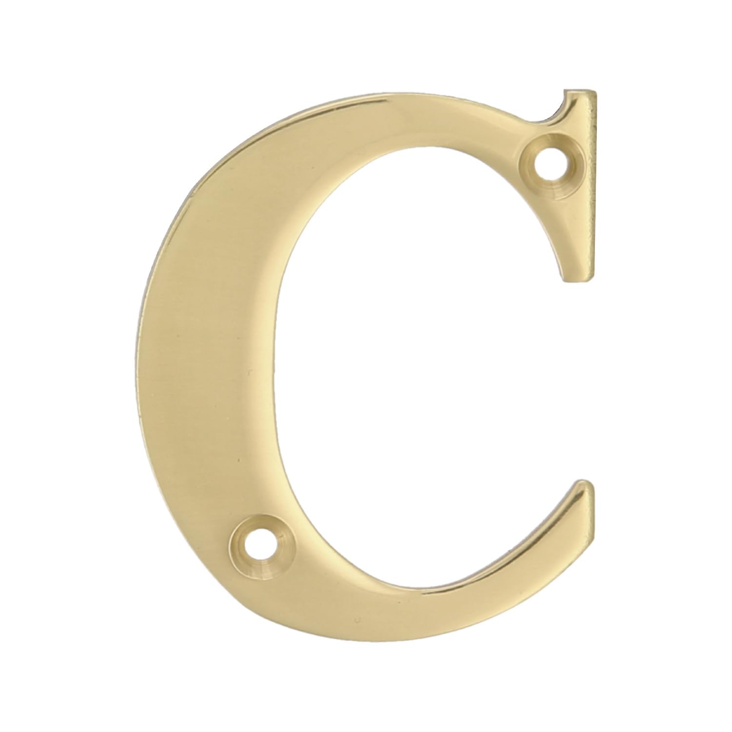 Amig - Lettera C in acciaio inox per viti interne ed esterne, 100 mm, resistente, per portali, pareti o facciate, finitura argento