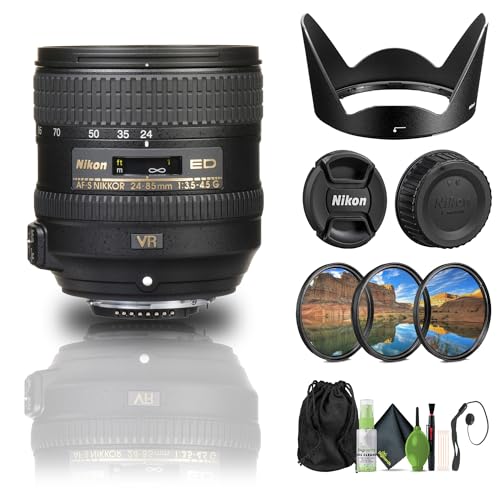 Nikon AF-S NIKKOR 24-85mm f/3.5-4.5G ED VR�����Y(2204) + �t�B���^�[�L�b�g + �L���b�v�L�[�p�[ + �N���[�j���O�L�b�g�B