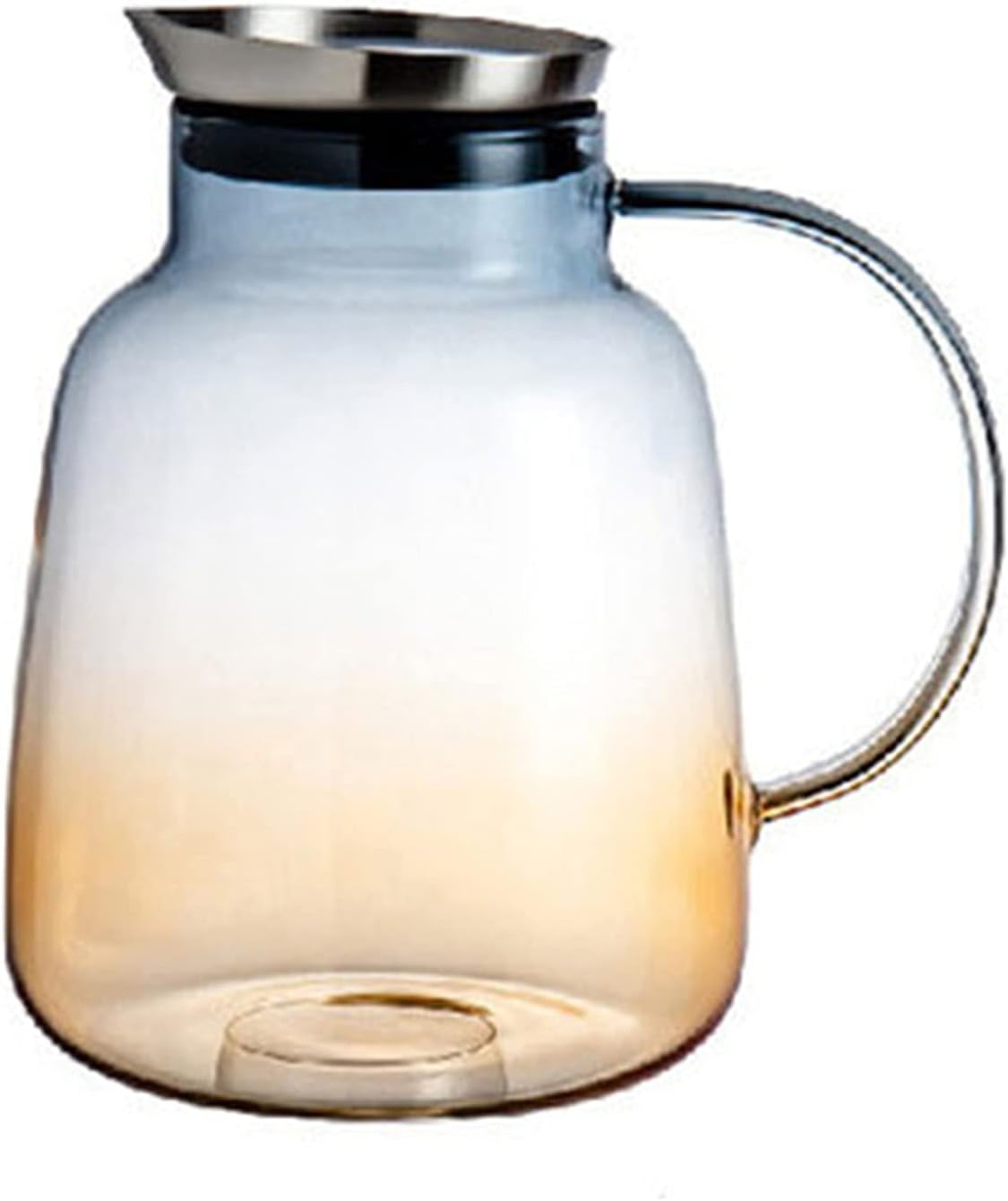 Amazon｜ジュースポット グラデーションカラーガラスウォーターピッチャーホームキッチンジュース瓶耐熱厚いガラスワインジュグ 多機能ジャグ