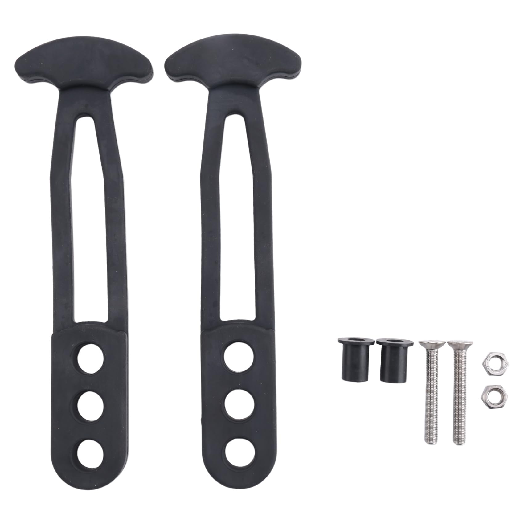 Ctrlzs 2 Pack Boat Telescoping Ladder Rubber Strap Boarding Fixed Lock Belt Adjustable 3-Hole For Pontoon Boat Yacht Roof