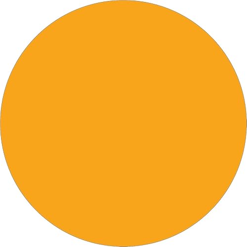 tape logic dl1388fo etiquetas removibles, 34" círculos, Naranja Fluorescente, 500por rollo
