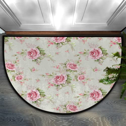 Tapete semicircular floral 76x45 cm Apular