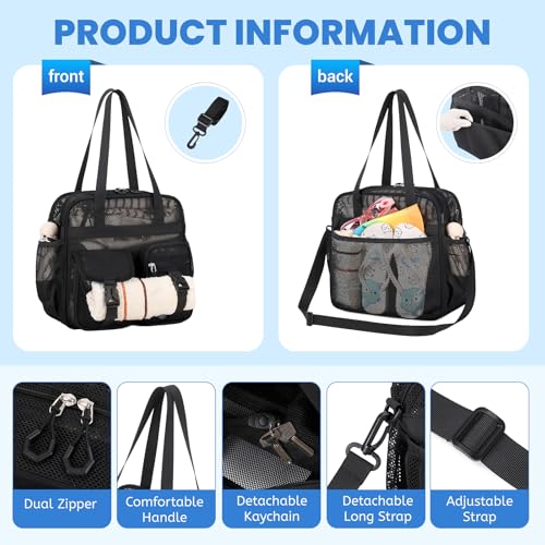 Bolso de Red Playa MOONBABY con Correa Desmontable miniatura 4