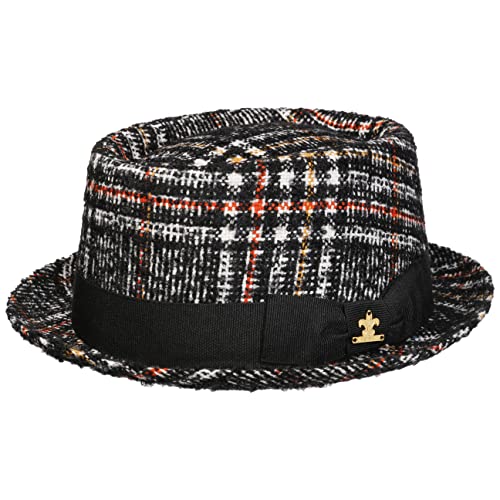 Lierys Tacola Check Pork Pie Wool HatGold Men Black 6 3/4-6 7/8