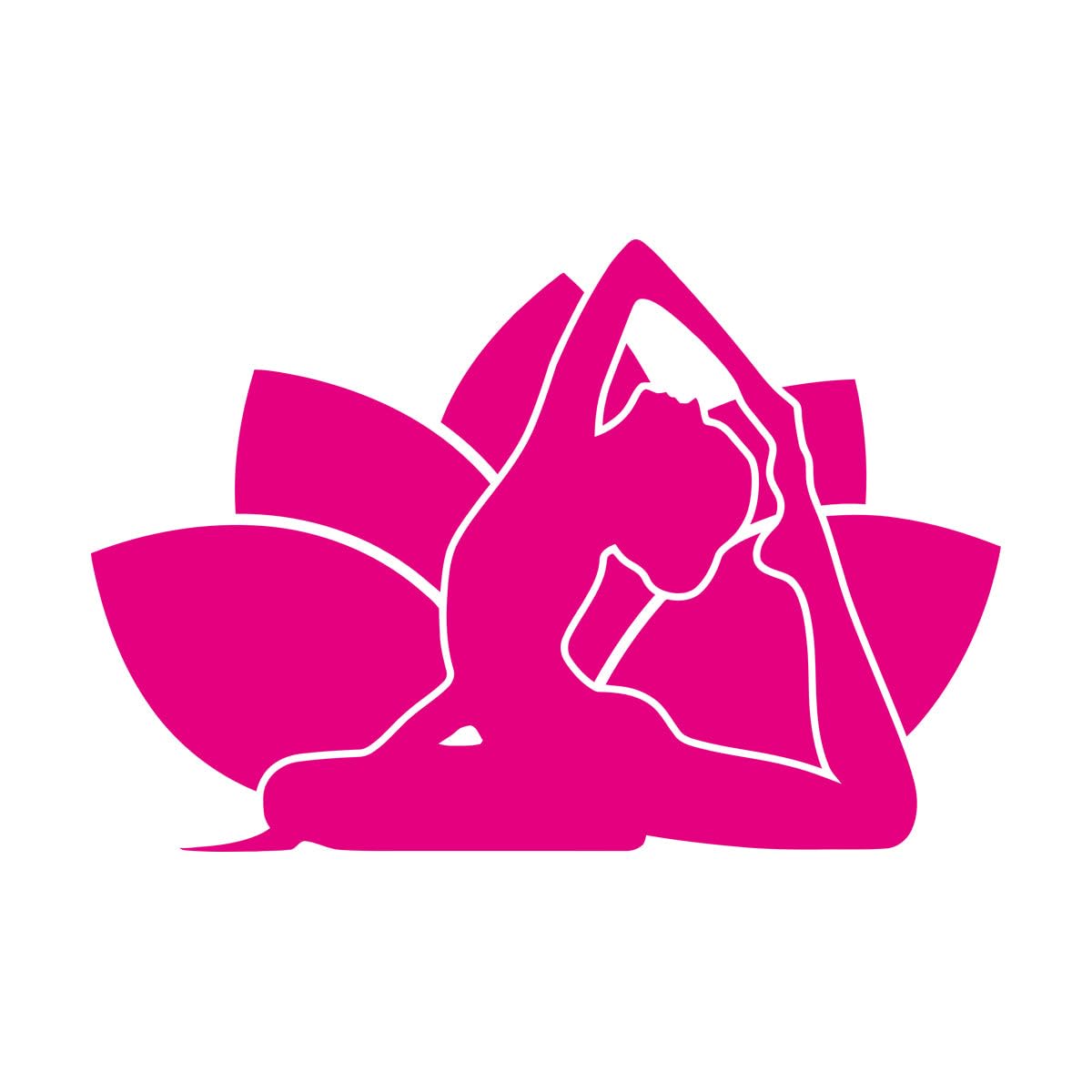 Lettering Stickers Lotus Pose Health Meditation Yoga Girl Flower Zen 72x108.9cm Multiple Size Options Extra Large Rosered