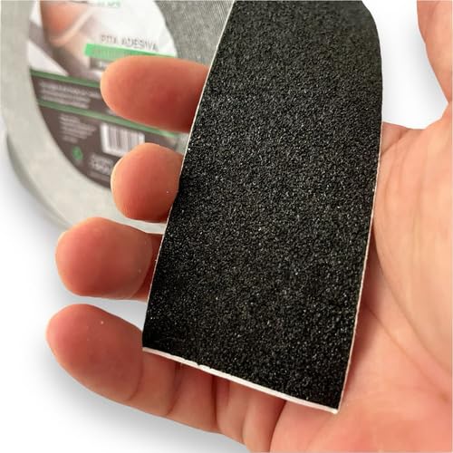 Fita Lixa Antiderrapante Faixa Preta 30m Tapete Box Escadas Fita Fixa