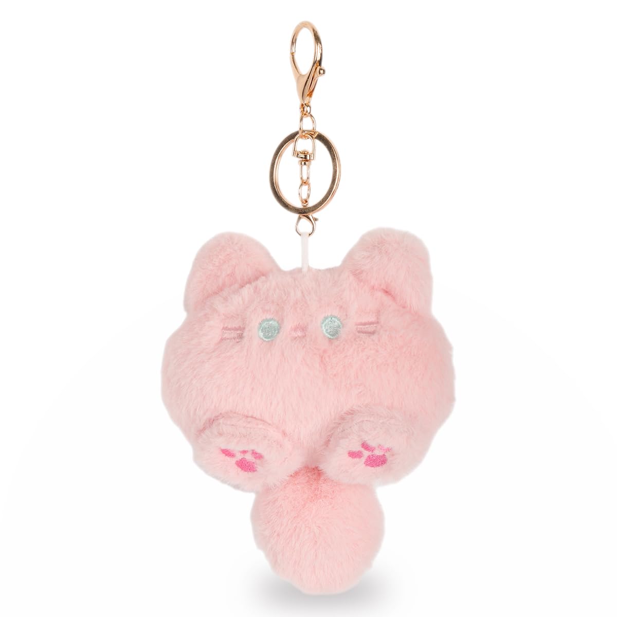 Fleece Cat Keychain with Sound, Soft Mini Plush Cat Keyring for Keys and Bag Charms, Key Chain for Girls, Adorable Portable Cat Accessory for Gifts & Daily Use