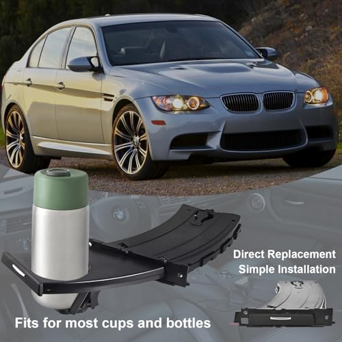 Portavasos izquierdo retráctil compatible con BMW E90-E93 miniatura 4
