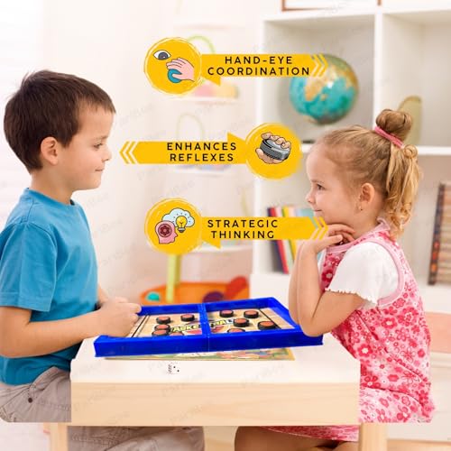 Image of String Game Basketball | Table Board Game | Fastest Fingers First Fast Sling Puck Board Game for Kids & Adults | Tabletop Slingshot Games Toys for Boys & Girls