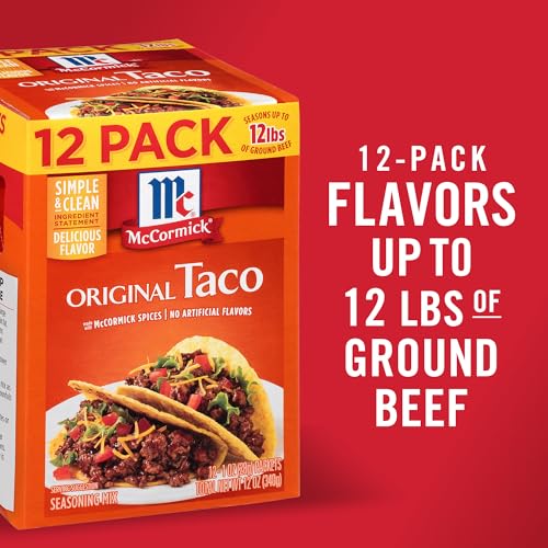 Image of McCormick Taco Seasoning Mix, Original, No MSG Added, No Dairy Ingredients, Simple & Clean Ingredient Statement, Made with McCormick Spices, For Tacos, Nachos, Fajitas and More, 12 oz