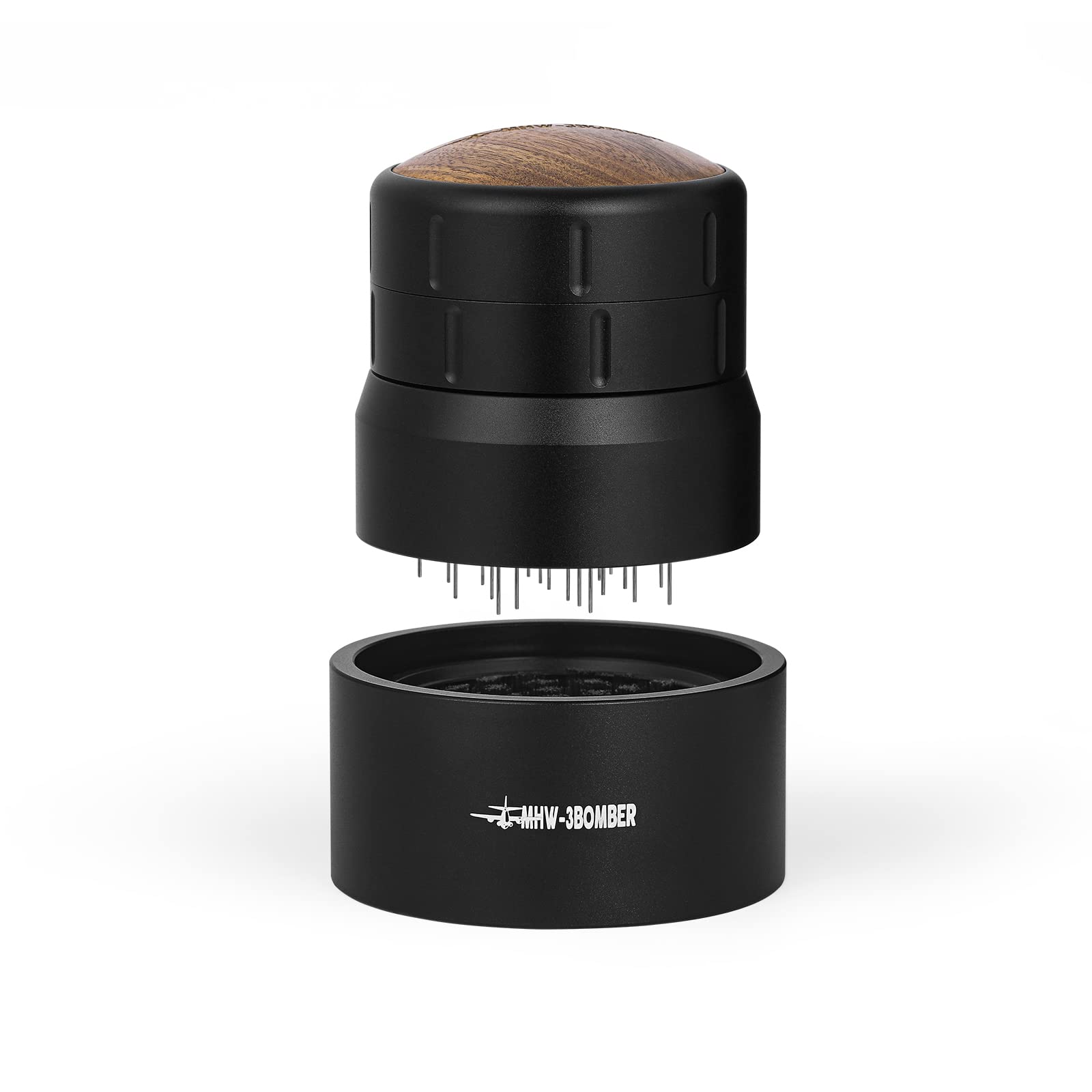 MHW-3BOMBER Coffee Needle Distributor 58mm Espresso Needle Distribution Tool Professional WDT Tool Espresso Stirrer for 58mm Portafilter, Black T6021B