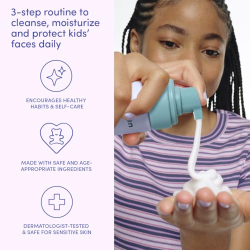 Image of Evereden Kids Face Wash, Cream & SPF 30, Unscented Kids Skincare, Age 4+ | Dermatologist-Tested Skin Care for Kids | Face Wash, Cream & Mineral SPF 30 | EWG Verified, No Phenoxyethanol, Fragrance-Free