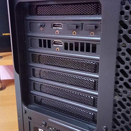 OSALADI 20 Pezzi Staffe Di Espansione PCI Con Filtro Antipolvere - Coperture Slot Per Case Computer - Piastre Vuote A Griglia - Colore Nero