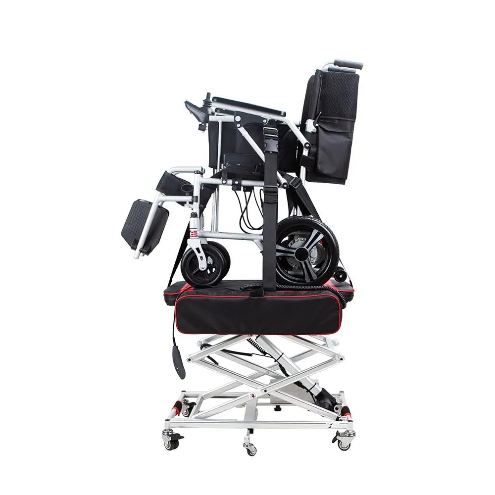 Transports wheelchairs, Scooters, or Any Object into The Trunk with This Lightweight Portable Rechargeable Mini Scissor Lift.