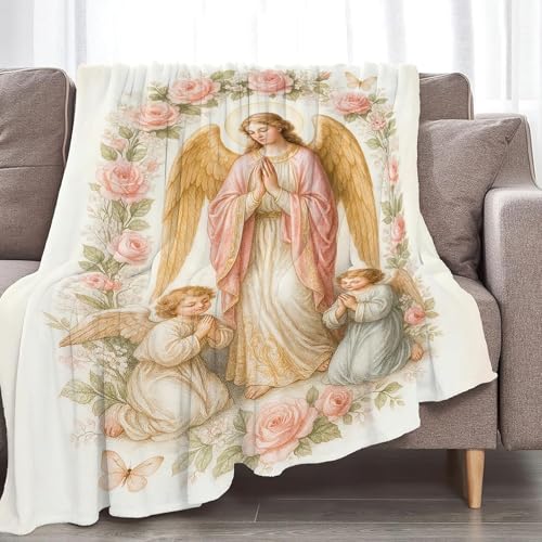 Couverture en flanelle Vierge Marie, plaid peluche lit et canapé - 4