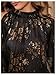 GORGLITTER Women's Cold One Shoulder Party Tops Blouse Dressy Casual Long Sleeve Work Going Out Concert Tops Shirt Black and Gold Medium