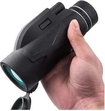 Kenly 80x HD Monoküler Dürbün – 52mm Lens, Yüksek Güçlü BAK4 Prizma, Telefon Tutucu & Tripod Dahil, Taşınabilir Tek Göz El Teleskobu, Siyah